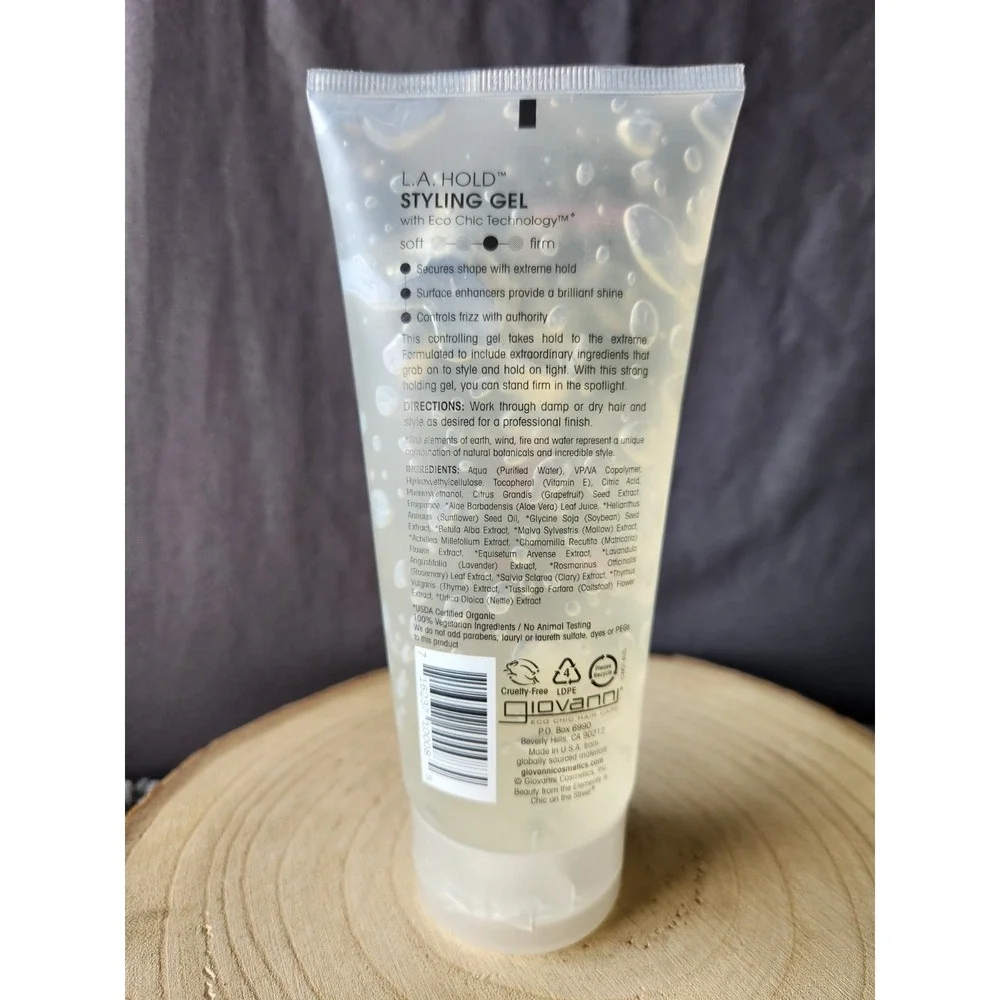 Giovanni L.A. Hold Styling Gel Strong‎ Hold 6.8 Fl Oz Eco Chic Hair Care~NEW